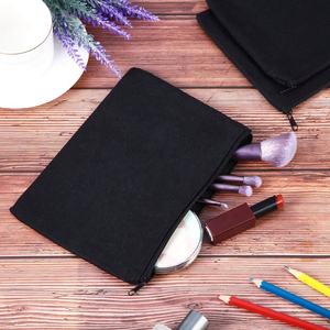 Good Selling Fashionable Eco-Friendly Folded Travel Custom Logo Reusable Organic Cotton Canvas <b>Makeup</b> <b>Bag</b> With Zipper - Product Image 5