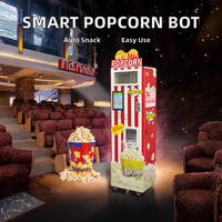 HaoMin Automatische Microcolor Commerciële Popcorn Automaat Nieuwe Stijl Gemakkelijk voor Bioscoop Winkel Bakkerij Betaalbaar met Munt, Bankbiljet en Creditcard