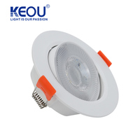 KEOU Nouveau projecteur LED DOB 5W à angle réglable pour éclairage intérieur 6500K