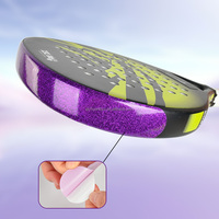 Bande de protection de cadre de raquette de padel en TPU, couleurs fluorescentes, logo personnalisé disponible, autocollant de tête, bande de bordure