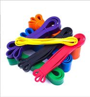 Logotipo personalizado 208Cm Fitness Circle Bands Resistencia Ejercicio Estiramiento Bandas elásticas Set/Goma Ejercicio Power Pull up Band
