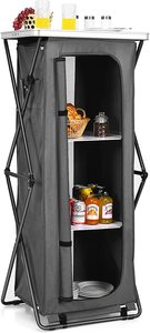Armoire <span class=keywords><strong>de</strong></span> <span class=keywords><strong>cuisine</strong></span> pliante avec sac <span class=keywords><strong>de</strong></span> transport, organisateur <span class=keywords><strong>de</strong></span> <span class=keywords><strong>Camping</strong></span> en plein air Portable, Table <span class=keywords><strong>de</strong></span> <span class=keywords><strong>cuisine</strong></span> - Product Image 4