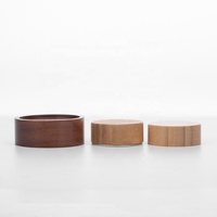 Couvercles Vissés en Bois de Bambou 38mm 43mm 48mm 53mm 58mm 63mm 68mm pour Pots à Crème, Pots à Épices et Bocaux en Verre