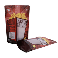 Emballage imprimé personnalisé petits sacs à pop-corn grand sac à fermeture éclair en plastique imperméable imprimé sacs transparents de qualité alimentaire emballage de pop-corn