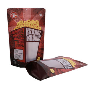 Custom Print Packing Small Popcorn Bags Large Plastic Ziplock Bag Waterproof Printed Food Grade Clear Bags Popcorn Packaging - Product Image 2