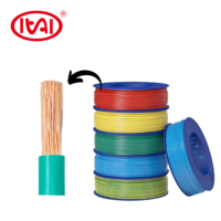 Câble électrique souple en cuivre toronné unique 750V 1,0mm 1,5mm 2,5mm avec gaine PVC, certification ISO9001, pour usage en bâtiment et domestique