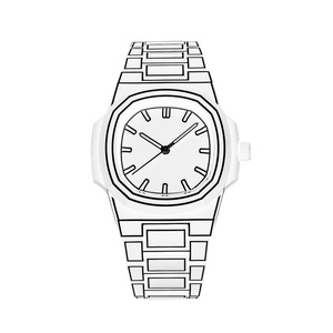 Reloj de Cuarzo Casual para Hombre, Venta al por Mayor, Diseño Moderno con Rayas Blancas y Negras, Estilo Graffiti, Reloj de Plástico para Hombre, Estilo de Dibujos Animados - Product Image 2