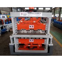 Nouveau 0.8mm-1.2mm Épaisseur En Acier Galvanisé Type B 2 "3" Composite Double Couche En Métal Pont Rouleau Formant La Machine