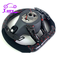 Volant personnalisé en fibre de carbone forgé à LED avec palettes de changement de vitesse magnétiques pour Mercedes-Benz Classe E Classe C W205 W204 W212 W213