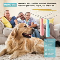 Grattoir écologique en métal pour poils d'animaux domestiques, coupe-poils de chat pour tissus multiples et tapis