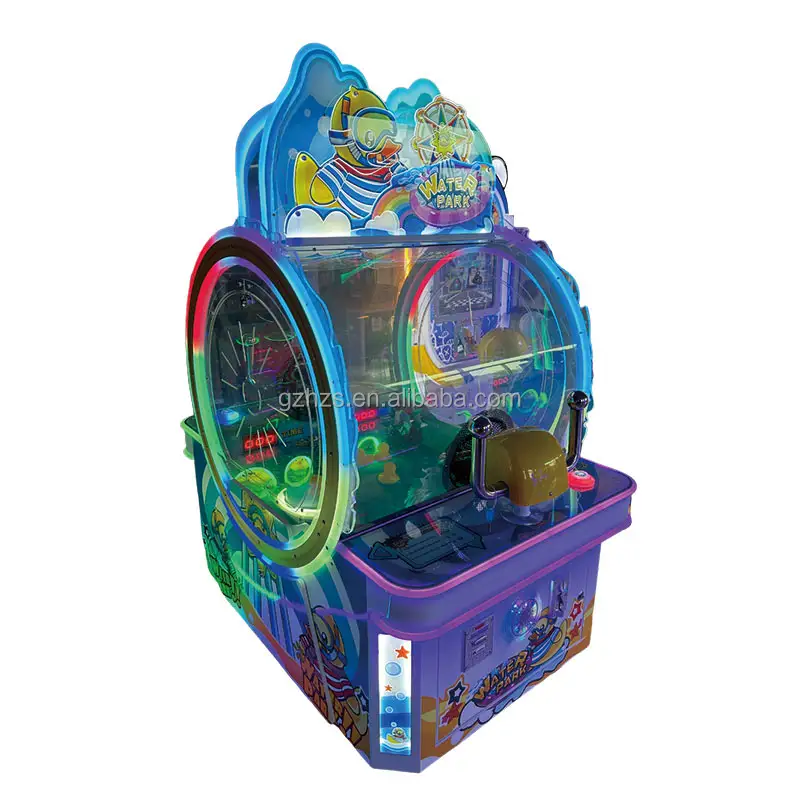 Đồng tiền hoạt động công viên nước chụp Arcade trò chơi máy 2 người chơi nước chụp Arcade trò chơi máy