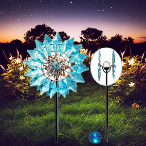 Halloween sân vườn cổ phần Crackle Glass Globe với BAT & Spider kim loại trang trí năng lượng mặt trời đèn sân vườn - Product Image 6