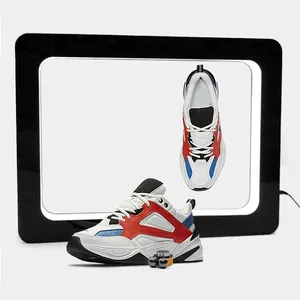 אקריליק PMMA פלסטיק גדול הקמעונאי נייד חנות צעצוע מסחרי ספורט נעלי תצוגת מדפי מעמדי עמדות מקרה עם אורות