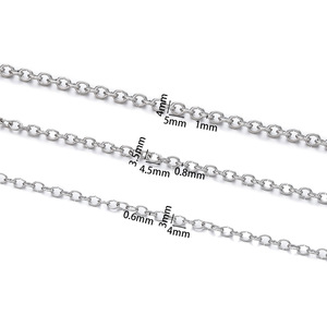 Chaîne en acier inoxydable pour bracelet et collier, maillons œuf dorés, 0.6 0.8 1mm, accessoires de bijoux DIY - Product Image 2