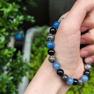 Bracelet en pierre naturelle avec perles de verre colorées, aide au sommeil, cristal, petit MOQ professionnel, prêt à expédier (RTS) - Product Image 5