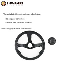 Vente en gros durable 350mm Volant de voiture en cuir 14 pouces pour Go Kart Off Road Racing Karts Accessoires