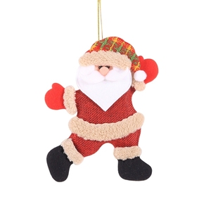 Decoraciones Navideñas de Tela, Muñecos de Peluche de Santa Claus y Muñeco de Nieve Bailarines, Adornos Colgantes para Árbol, Decoración Festiva para el Hogar - Product Image 5