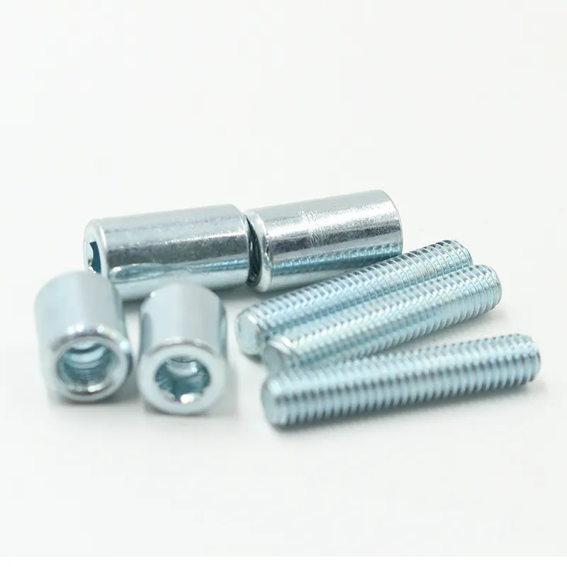 China High Quality Galvanized / Blue Zinc Plated Carbon Steel Full Thread End Long Rod Hex Head Machine Screws Nut Bolts