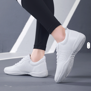 Chaussures de cheerleading pour filles, chaussures de danse blanches, chaussures de sport pour jeunes, chaussures d'entraînement athlétiques confortables, chaussures plates pour filles - Product Image 2