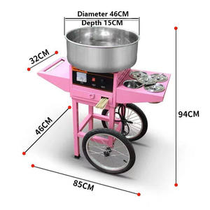 Sıcak satış ticari marka yeni durum oldukça büyük ipi şeker tatlı sepeti şeker tuz işleme elektrikli pamuk şekeri makinesi - Product Image 6
