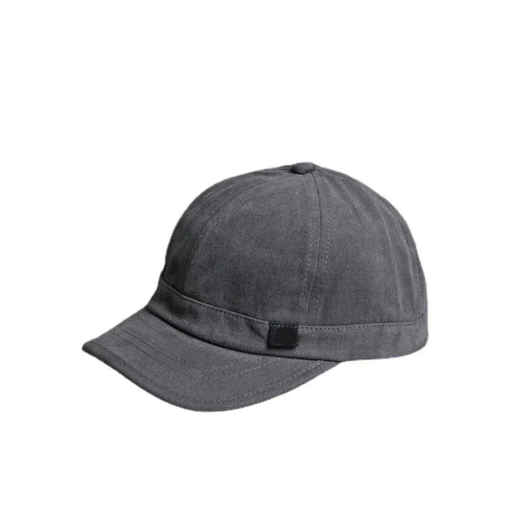 Japanese Retro Short Brim Duck Tongue Hat Casual Mini Soft Top Baseball Cap Custom Logo Running Sports Hat For Men