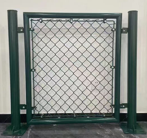 Clôture en treillis métallique vert revêtu pour extérieur avec poteaux en acier pour l'installation sur les terrains de sport - Product Image 5