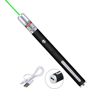 Laser Hijau Lampu Isi Ulang USB Laser Penunjuk Laser Biru untuk Kucing Anjing Mainan Interaktif Hewan Peliharaan