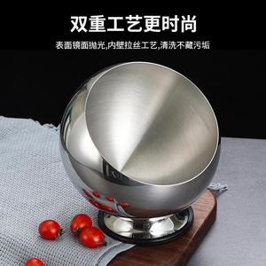 Stainless Steel Condiment Bowl With Lid Spherical Design For Home Kitchen Use - Product Image 5
