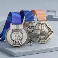 Médaille de marathon personnalisée en alliage de zinc, souvenir pour événement de course