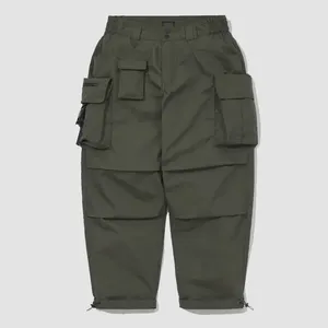 Neue 100% Baumwolle Tactical Adjusta ble Buckled Strap Kordel zug Manschetten Herren Ten Pockets Cargo Pants