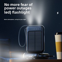WM Power Bank Li-Polymer 10000mAh Tahan Air, Pengisian Daya Nirkabel Magnetik Tenaga Surya, Pengisian Cepat, Ultra Tipis, LED, Terlaris