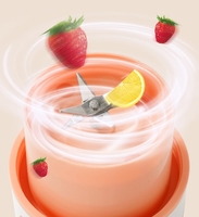 Custom Logo Draagbare Elektrische Juicer Handheld Smoothie Blender Fruit Mixers Cup Oplaadbare Usb Mini Blenders Voor Reizen