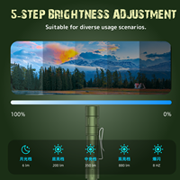 Lampe torche LED tactique S21 puissante et lumineuse 880 lumens, étanche IP68, rechargeable par USB, en aluminium, mini, magnétique, portée 300-400M