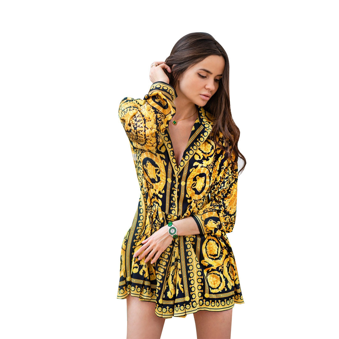 Wholesale New Arrivals Designer Clothes Famous Brands Ladies Blouses Women Luxury Dress