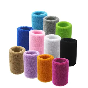 Quần vợt cotton thêu Ban nhạc cổ tay mồ hôi ban nhạc thể thao chạy bóng rổ cổ tay sweatbands với biểu tượng tùy chỉnh