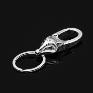 Yunnique – porte-clés renard en acier inoxydable pour hommes, breloque animale créative, pendentif de voiture, cadeau - Product Image 2