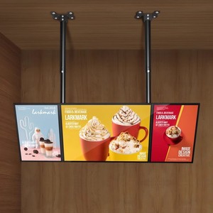 A1 A2 A3 A4 lightbox cửa sổ hiển thị nhôm Áp phích khung Snap siêu mỏng quảng cáo kim loại chiếu sáng LED hộp Đèn - Product Image 2