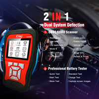 Herramienta de diagnóstico automotriz OBD2 /EOBD, lector de código de motor con analizador de batería, 2 en 1, para todos los vehículos