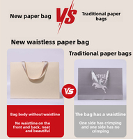 HONPAK Sac fourre-tout de luxe Sacs cadeaux en papier écologiques pour vêtements Yoga Shorts & Club Robes Emballage