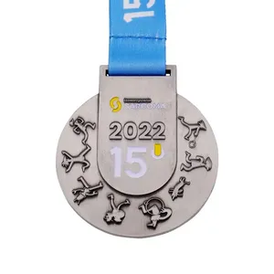 Goedkope Prijs Custom Medaille Award Van Eer Running Custom Evenement Herdenking Gemengde Ketting Happy Run Marathon Medailles Medaillons