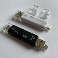 Lector de Tarjetas de Memoria Multifunción 5 en 1 USB 2.0 Tipo C/USB/Micro USB/TF/SD, Adaptador OTG, Accesorios para Teléfono Móvil