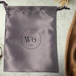 Recyclable Custom Logo Embossed Printed Silk Satin <b>Dust</b> Bags for <b>Cloth</b> Handbag Luxury Gift Bags with Drawstring Household - Product Image 6
