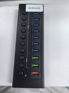 <span class=keywords><strong>RSHTECH</strong></span> DC39-H10 Hub USB en aluminium 10 Gbps avec adaptateur d'alimentation 12V/3A, 10 ports USB 3.1 alimentés USB-C pour PC portable – En stock - Product Image 2