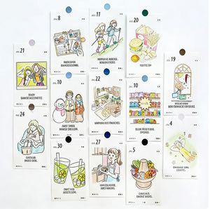 Calendario para Colorear, Nueva Edición, Calendario de Escritorio Creativo para Colorear, Ilustraciones Encantadoras, Artículo Decorativo, Personalizable a Pequeña Escala - Product Image 2