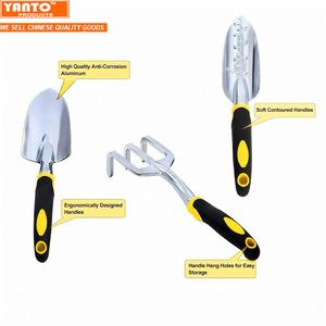 5 pc en herramienta de jardín de aluminio fundido cabeza Kit de jardinería con goma suave antideslizante Weeder transplanter paleta - Product Image 4