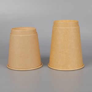 Logo d'entreprise personnalisé imprimé uni gobelets en <span class=keywords><strong>carton</strong></span> brun jetables biodégradables en papier recyclé pour café thé - Product Image 2