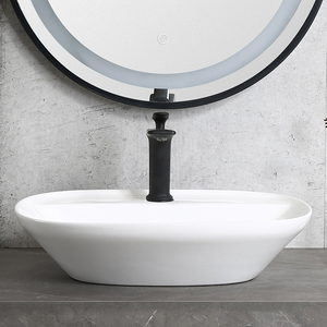 Lavabo moderne de petite taille Lavabos de salle de bains en céramique blanche pour hôtel - Product Image 3