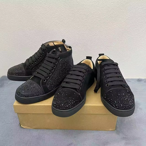 Zapatos Casuales de Diseñador de Lujo con Suela Roja, Calidad Original 2026, Clásicos para Hombre, Personalizados con Remaches, Tenis Planos con Cordones para Mujer - Product Image 1