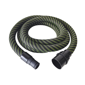 Tuyau d'aspiration universel compatible FESTOOL MIRKA, 3,5 mètres, design peau de serpent, nylon tressé, vert, modèle 350 - Product Image 1