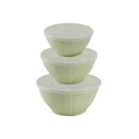 Ensemble de saladier en plastique de légumes fruits 3 pcs de haute qualité avec couvercle